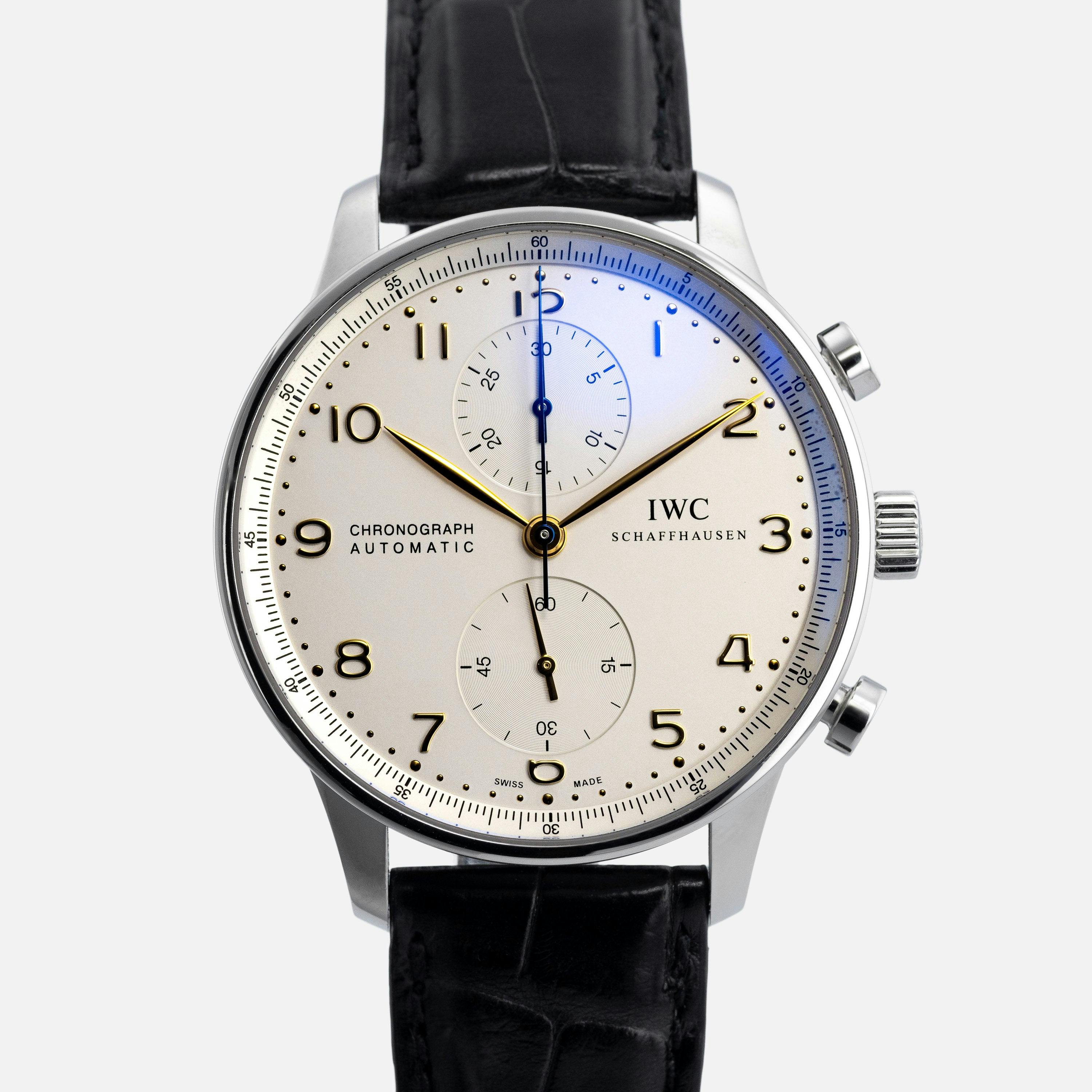 時計 IWC SCHAFFHAUSEN IW371445 IWC Portuguese Chronograph IW3714-45 – HODINKEE Shop