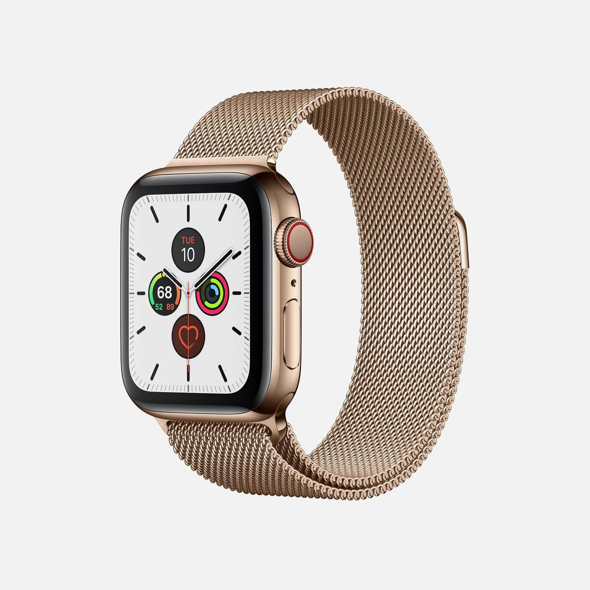 Apple Watch Series 5 GPS + Cellular Space Black Stainless Steel Case 44mm  With Space Black Milanese Loop – HODINKEE Shop