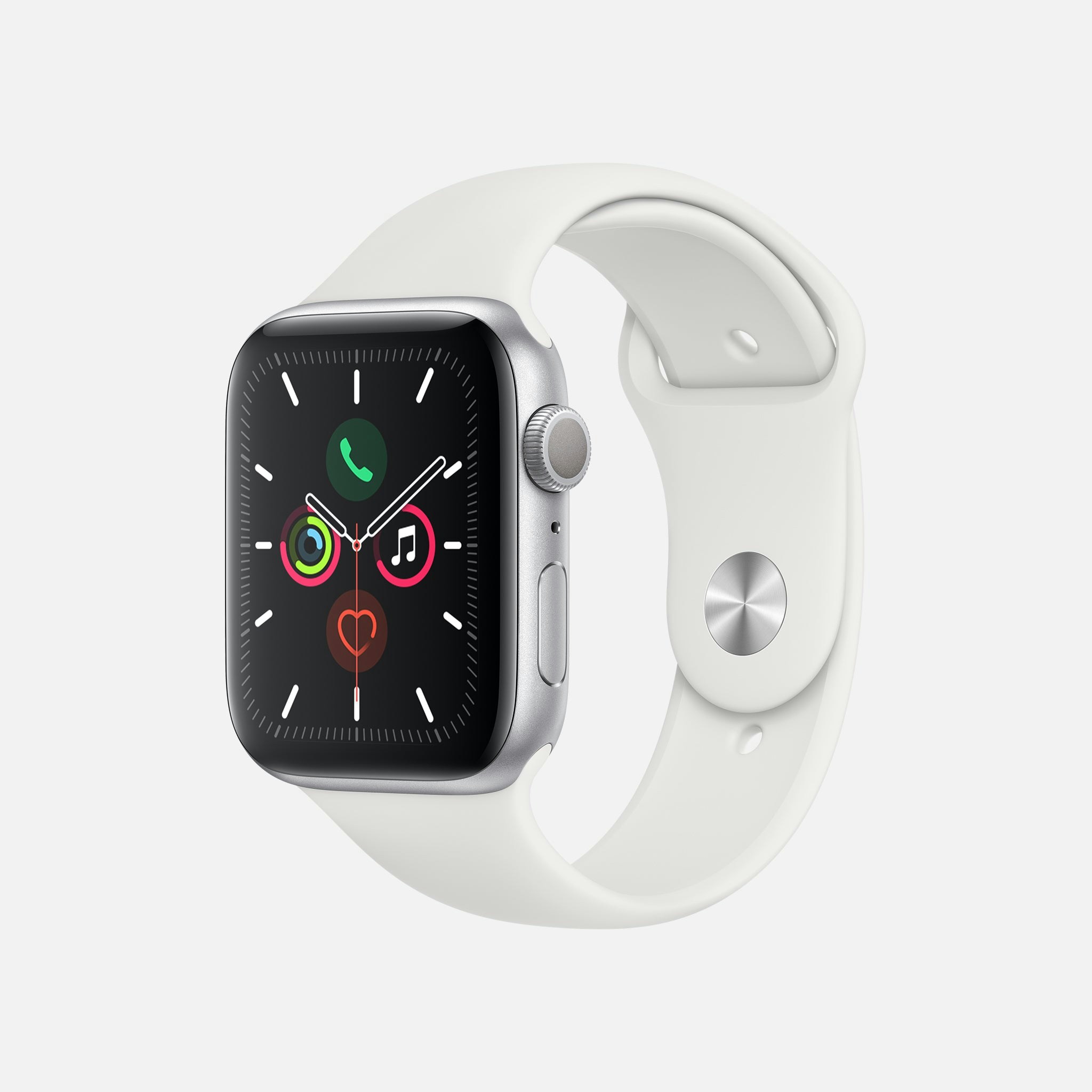 Apple Watch Series 5 Gps Cellular Silver Aluminum Case 44mm With White Sport Band Hodinkee Shop