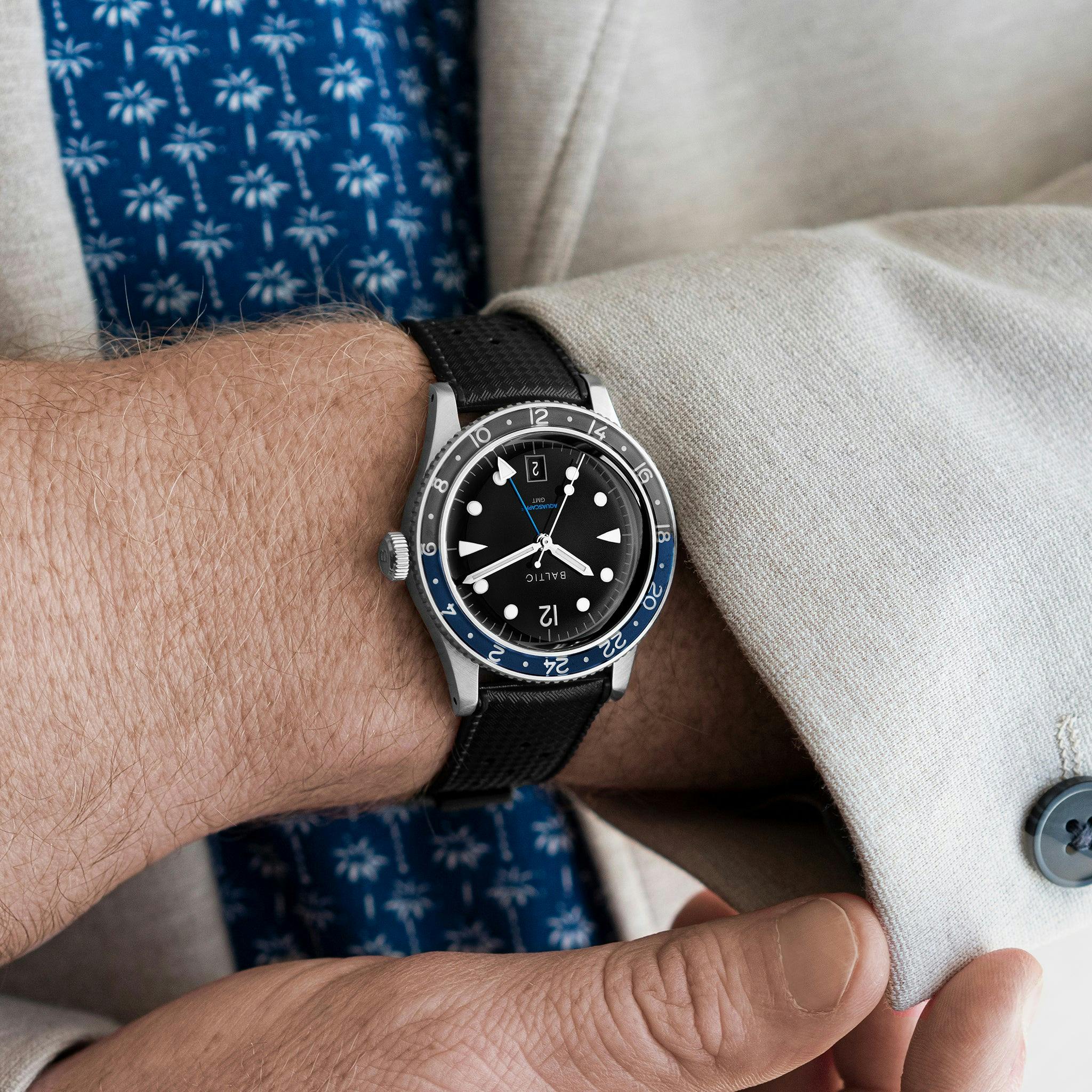 Baltic Aquascaphe GMT Grey Blue, Rubber Strap – HODINKEE Shop