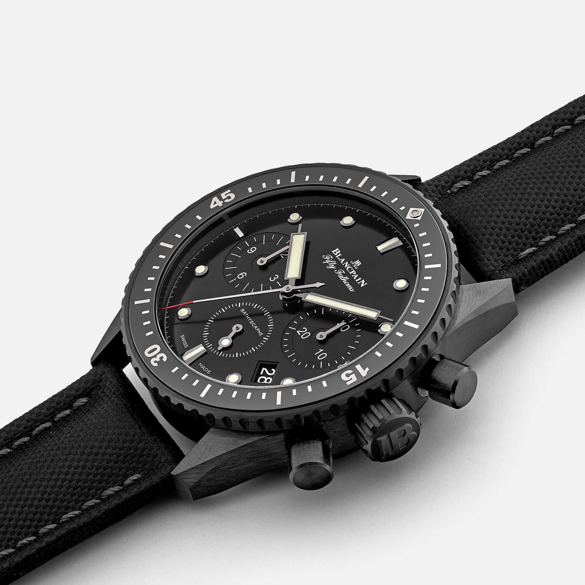 blancpain fifty fathoms bathyscaphe chronograph ceramic