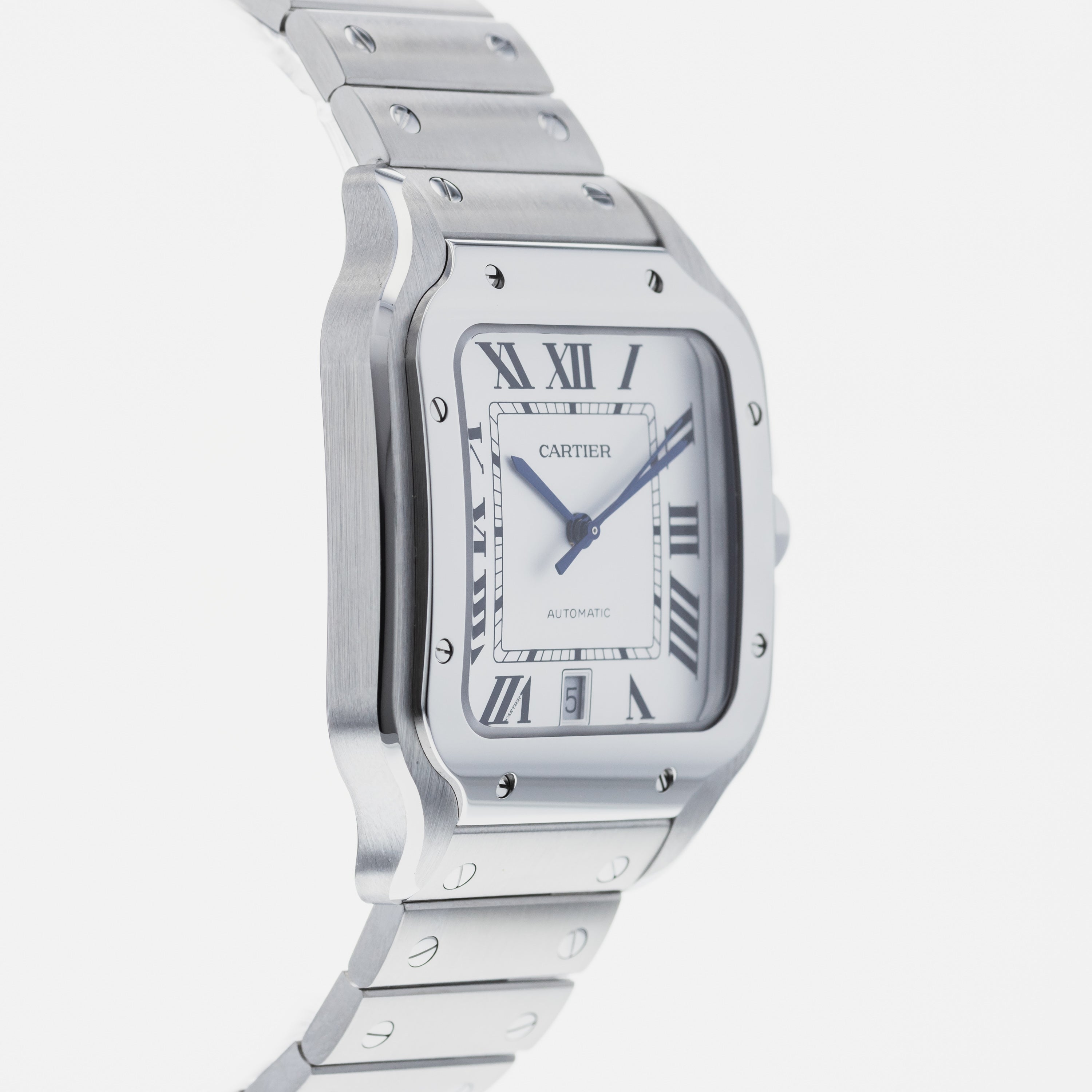 ⌚ Santos de Cartier WSSA0018 Stainless Steel White LARGE