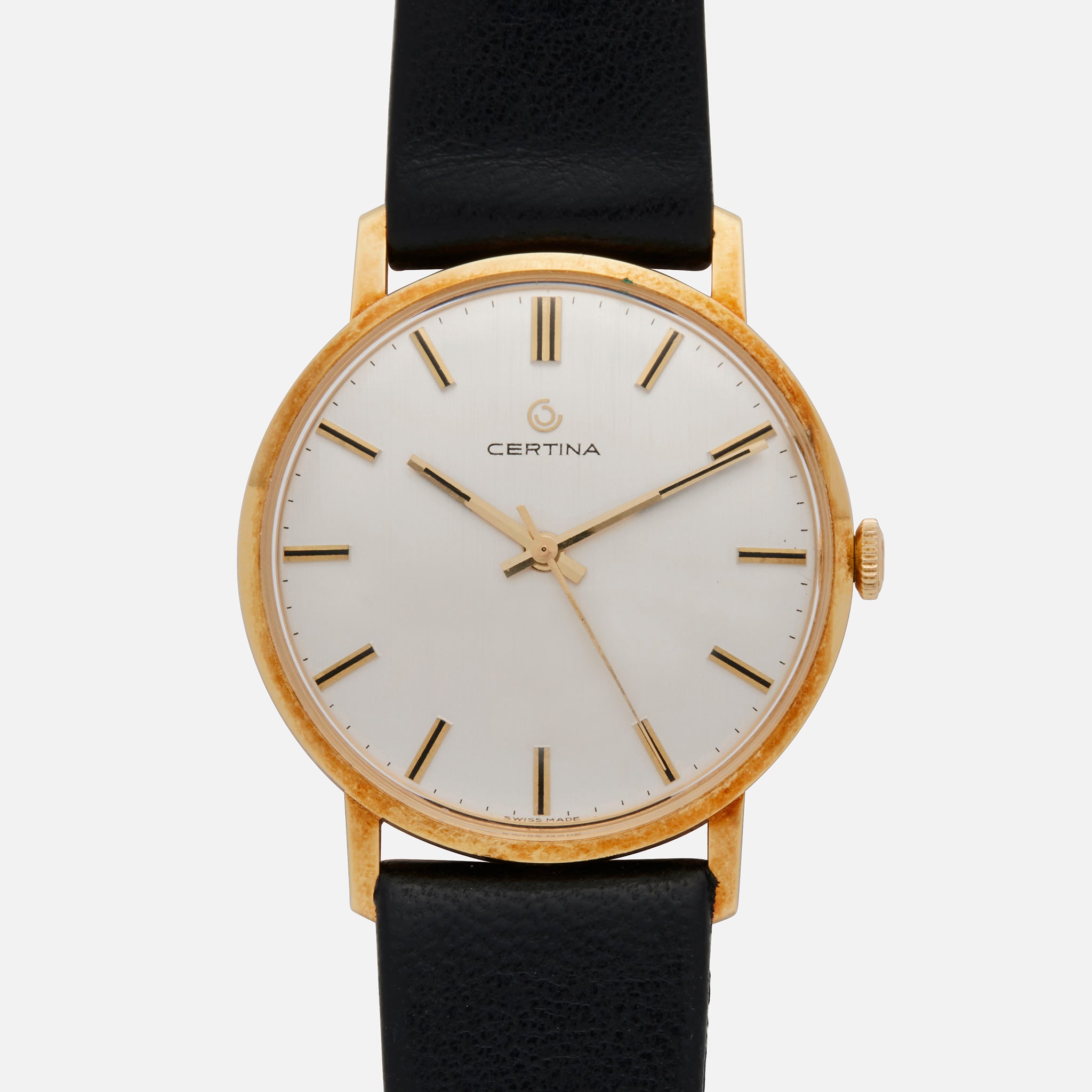 1970s Certina Dress Watch Ref. 5210.136 In 18k Yellow Gold