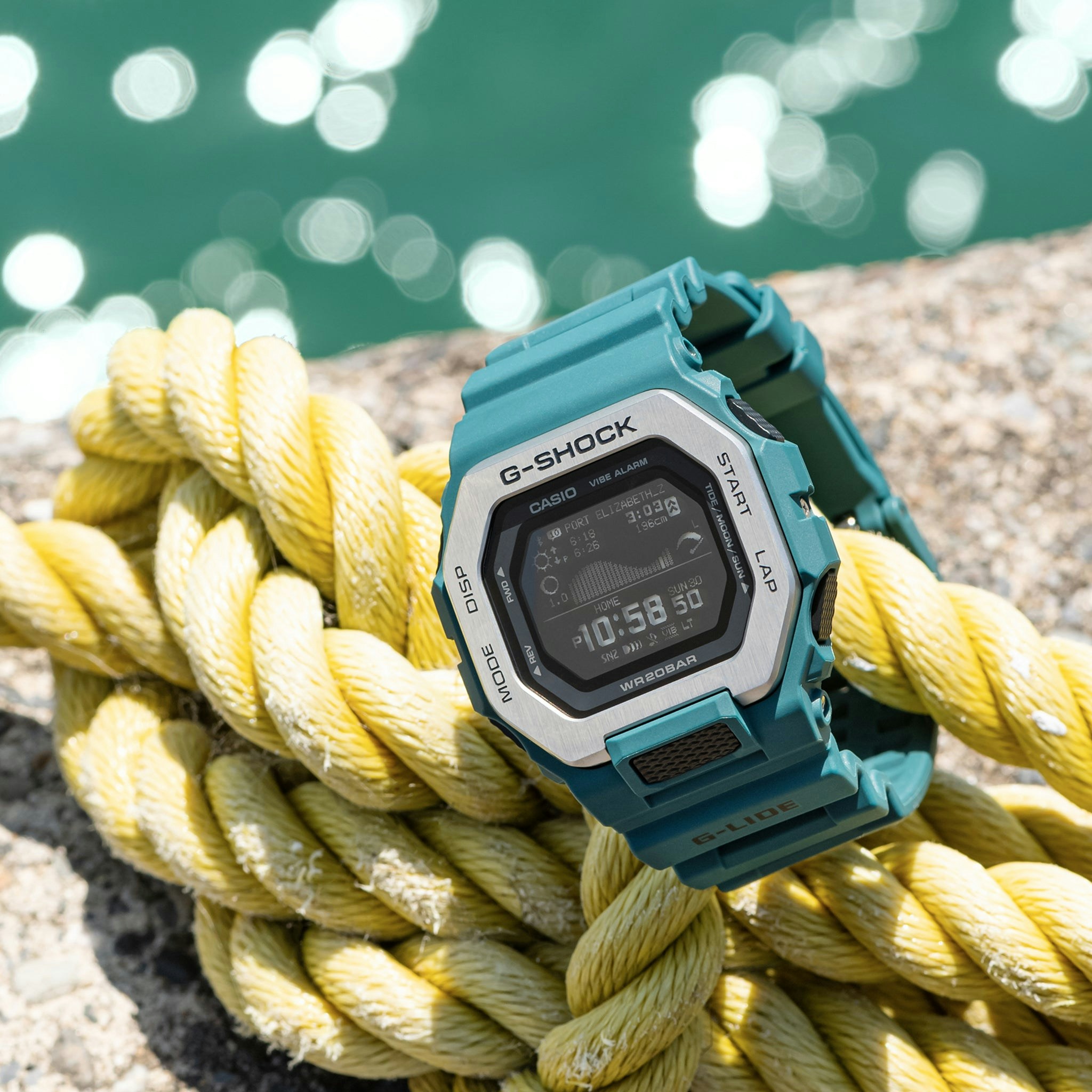 G Shock G Lide Gbx100 2 With Green Strap Hodinkee Shop