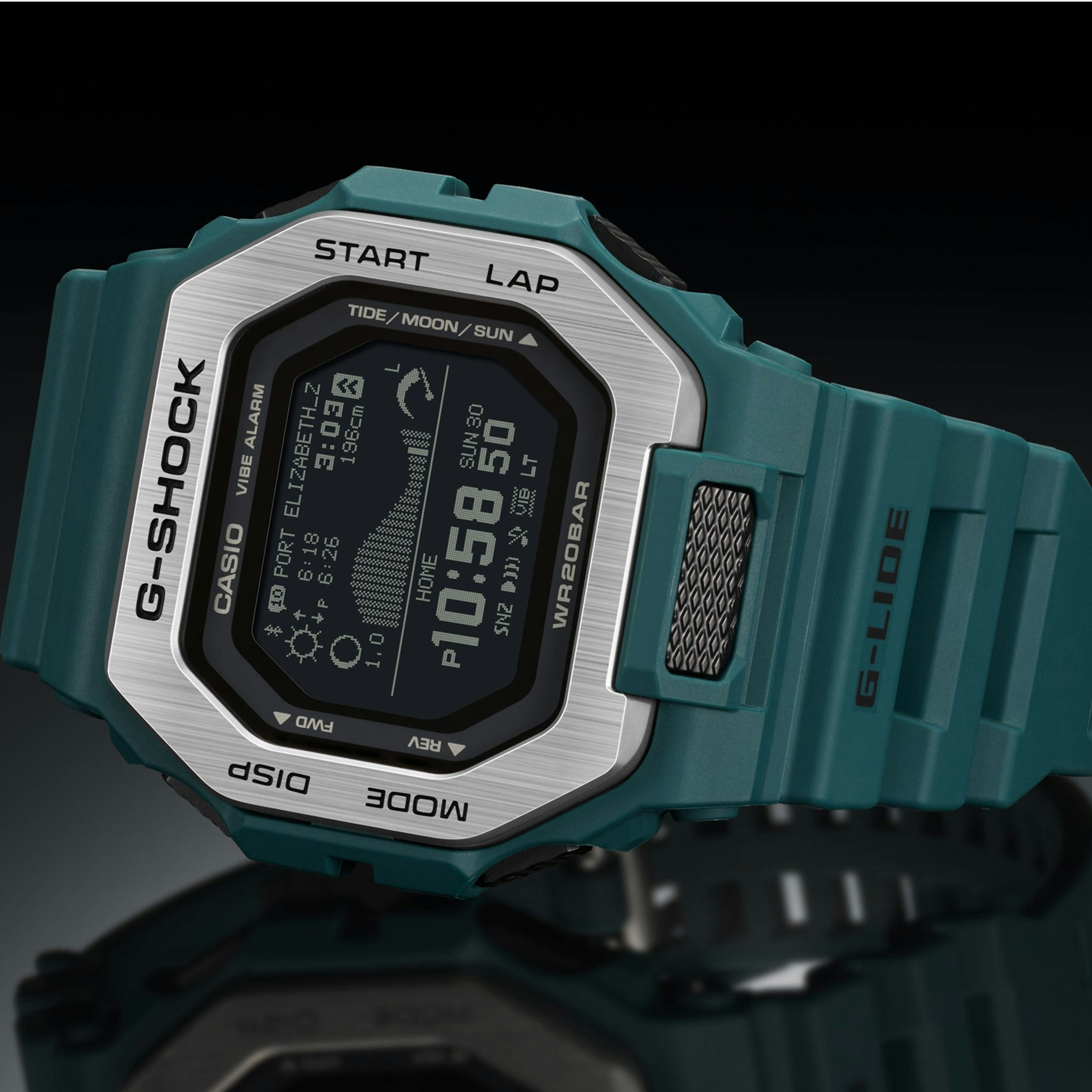 G Shock G Lide Gbx100 2 With Green Strap Hodinkee Shop