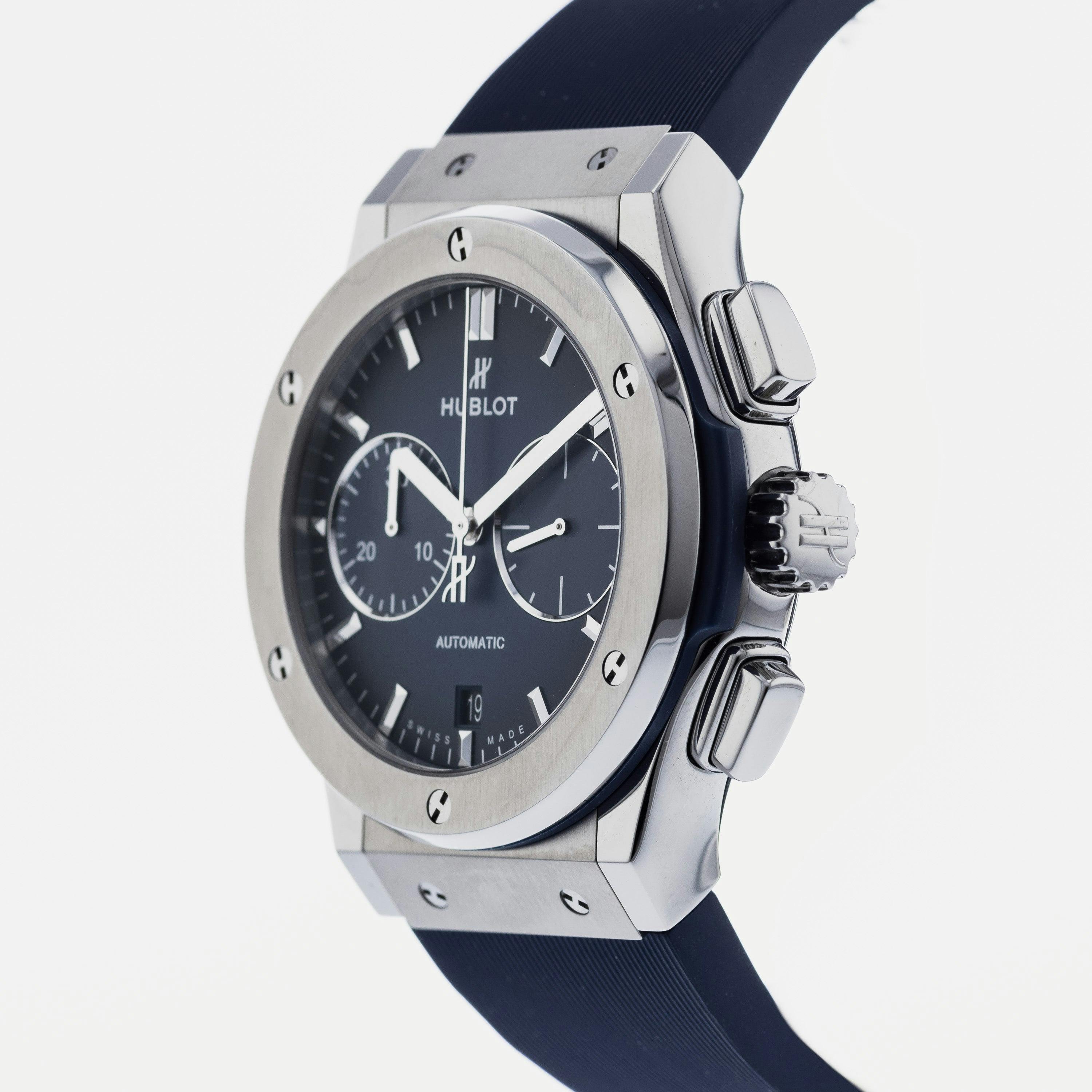 Hublot Classic Fusion Chronograph Titanium Deep Blue 521.NX.6670