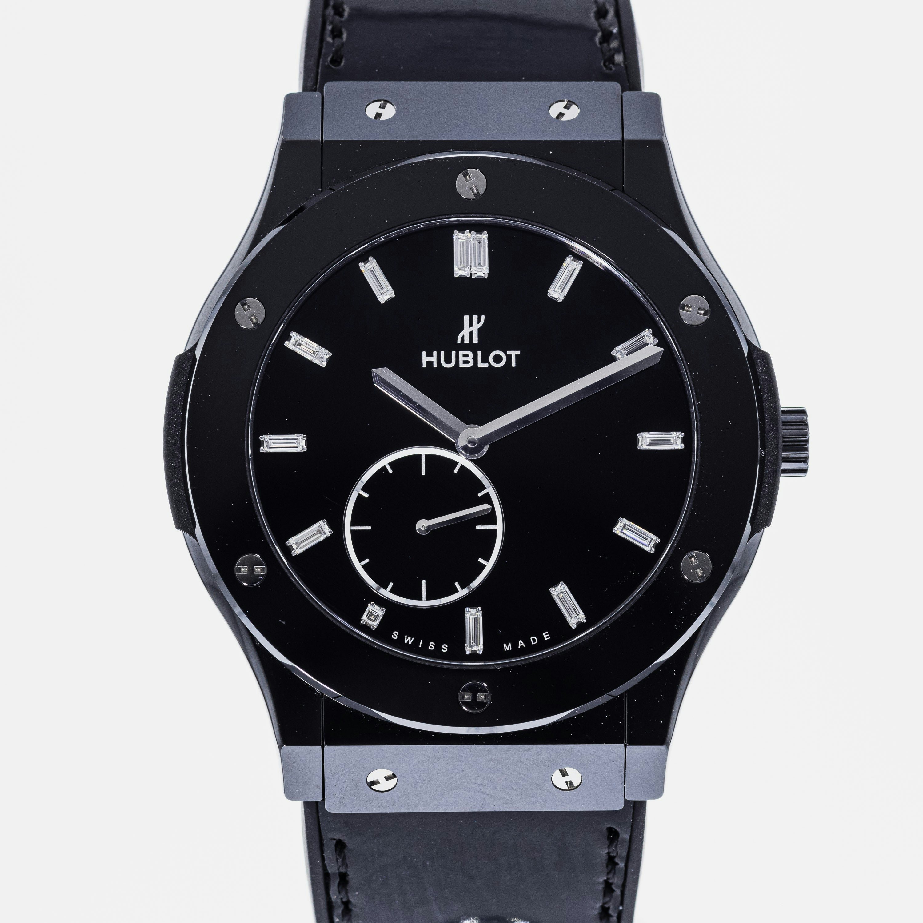 Hublot Classic Fusion Ultra Thin 45mm Titanium Black Dial Watch  515.NX.1270.LR - Chronostore