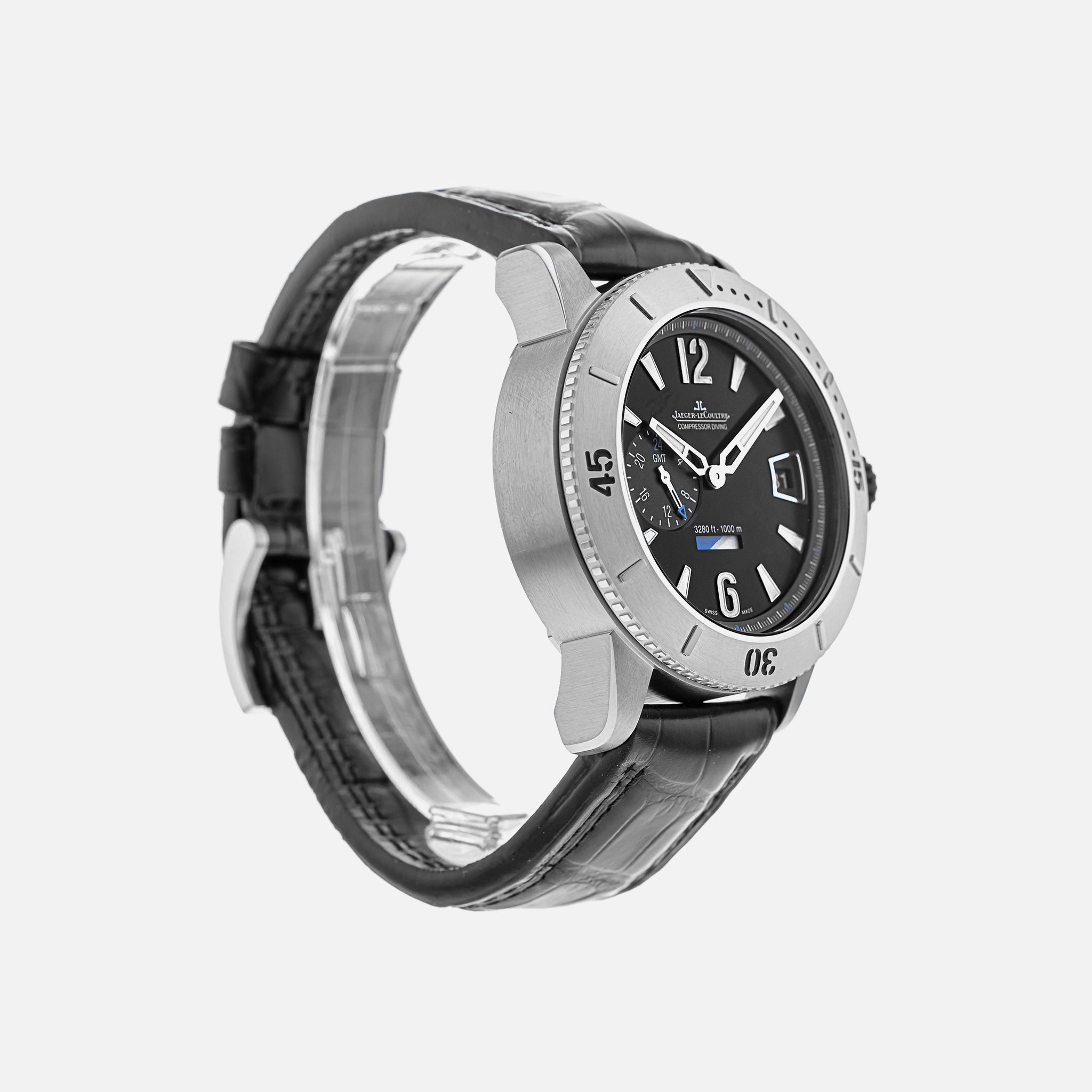 Jaeger LeCoultre Master Compressor Diving Automatic GMT 46mm In Titanium