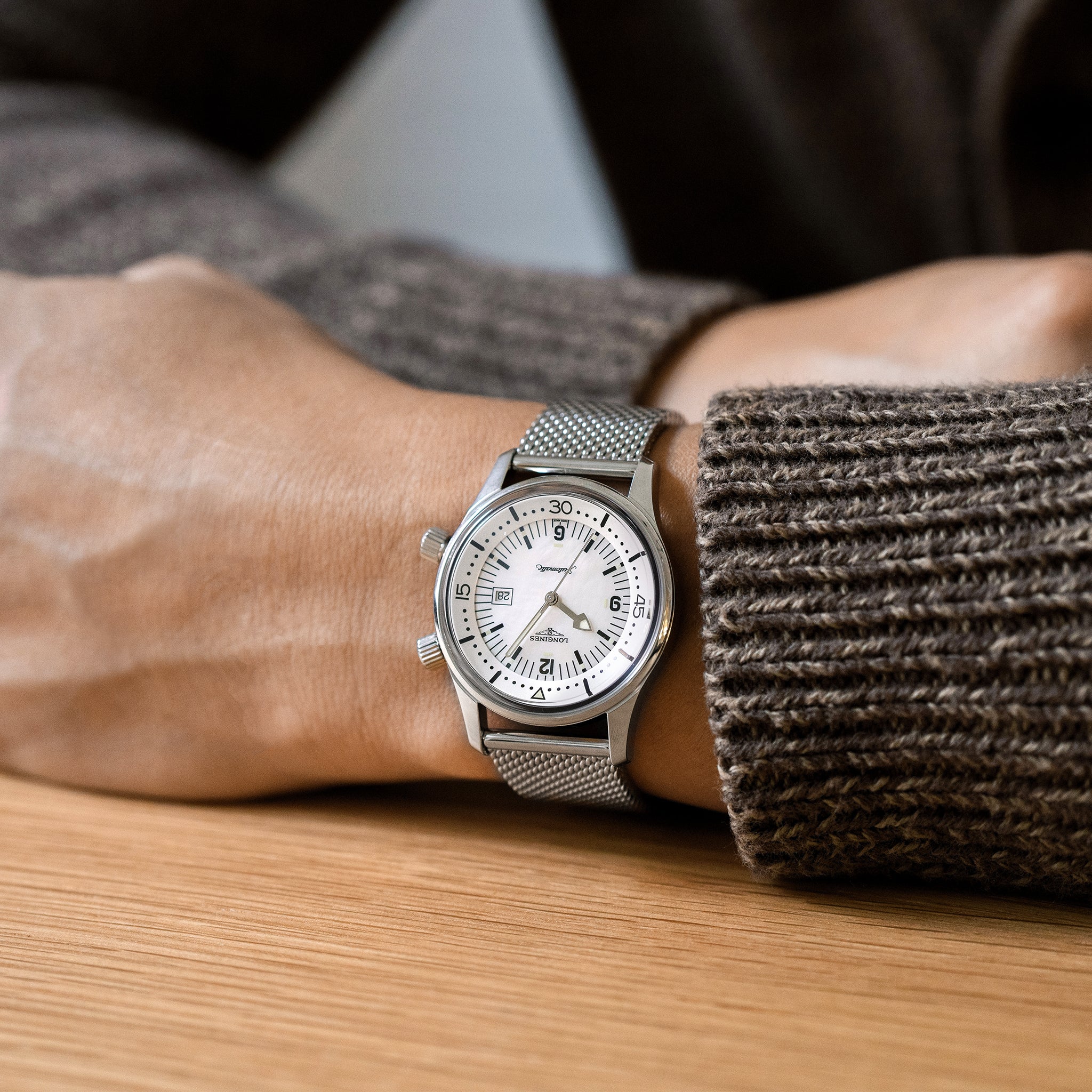 longines legend diver white