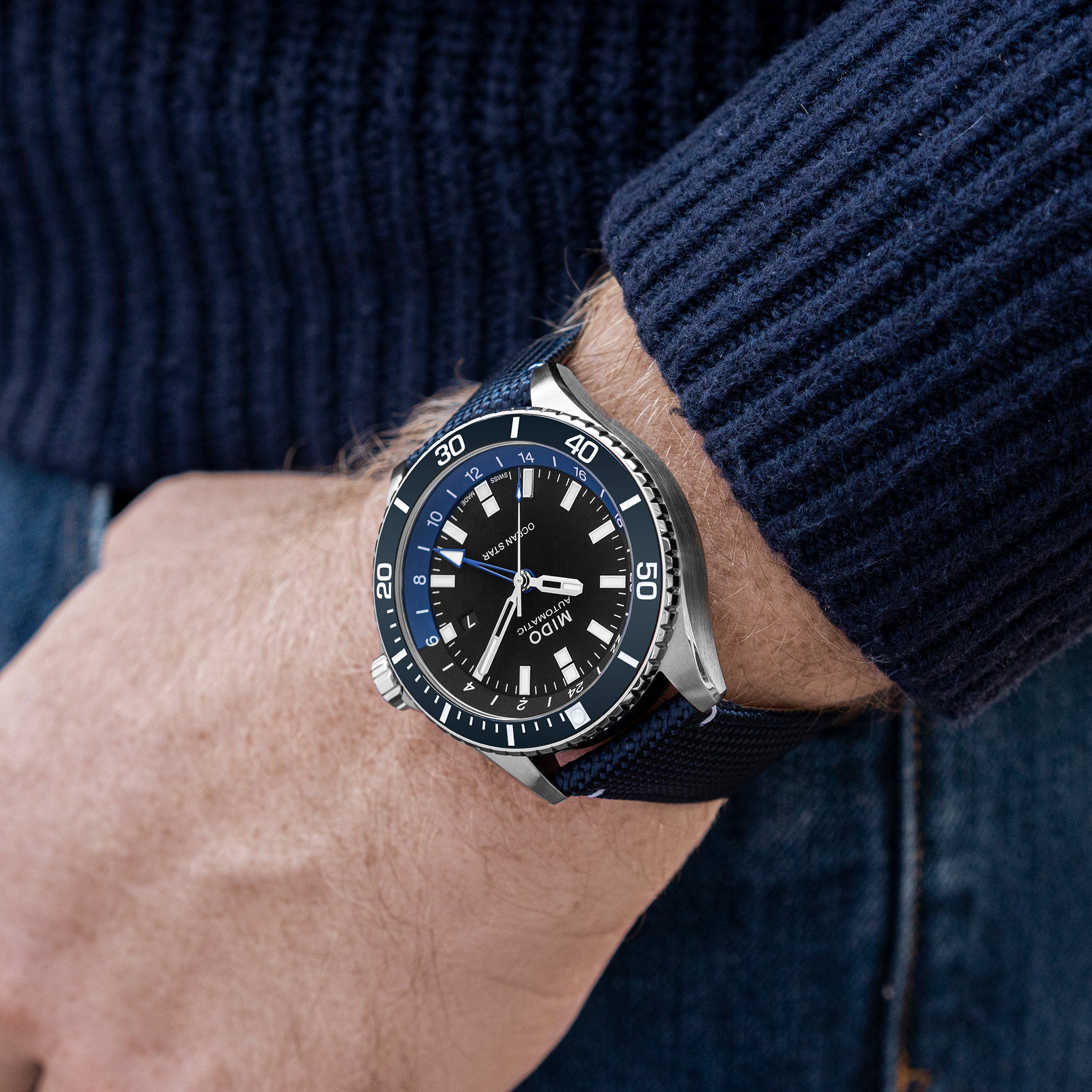 mido ocean star gmt lug to lug