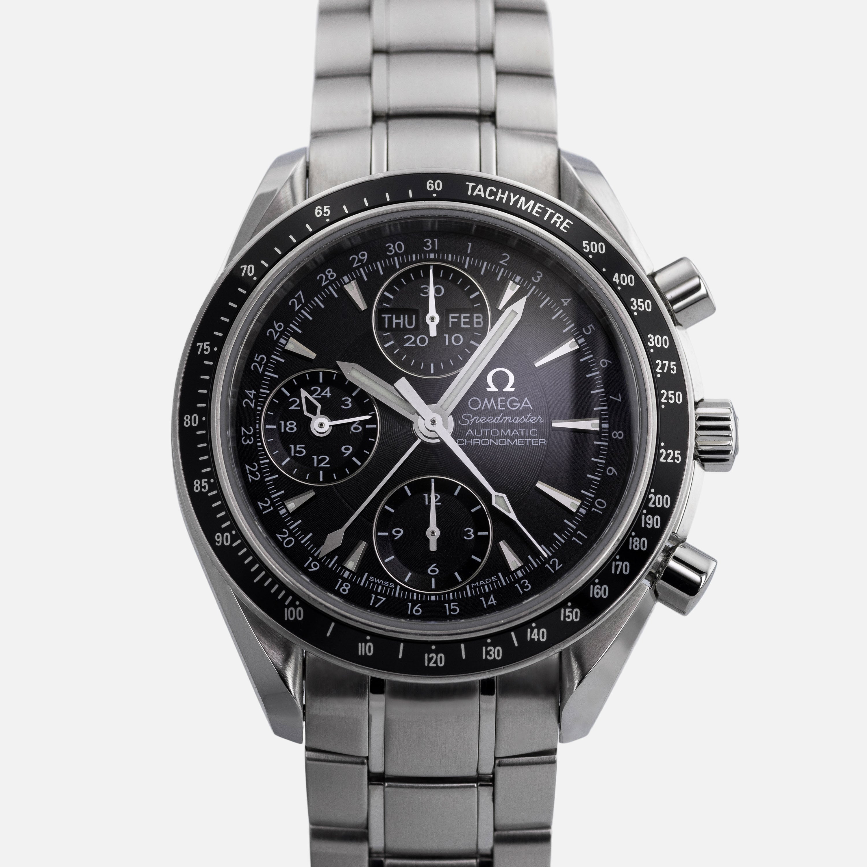 OMEGA Speedmaster 自動巻き腕時計 3220.50 OMEGA Speedmaster Day-Date Chronograph 3220.50.00 – HODINKEE Shop