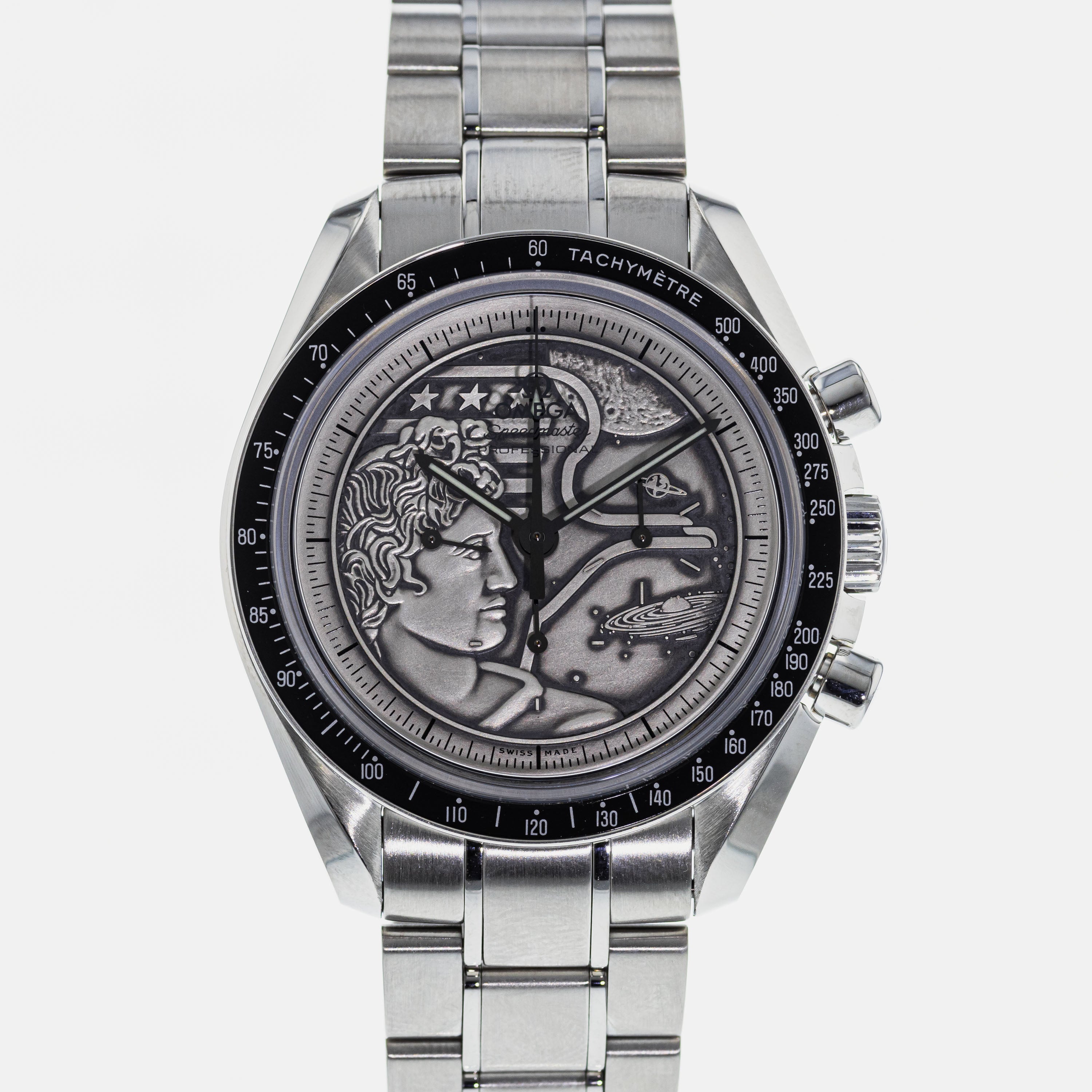 APOLLO 1st COLOR LIMITED BIG SIZE 展示品 OMEGA Speedmaster Moonwatch Anniversary Series Apollo XVII