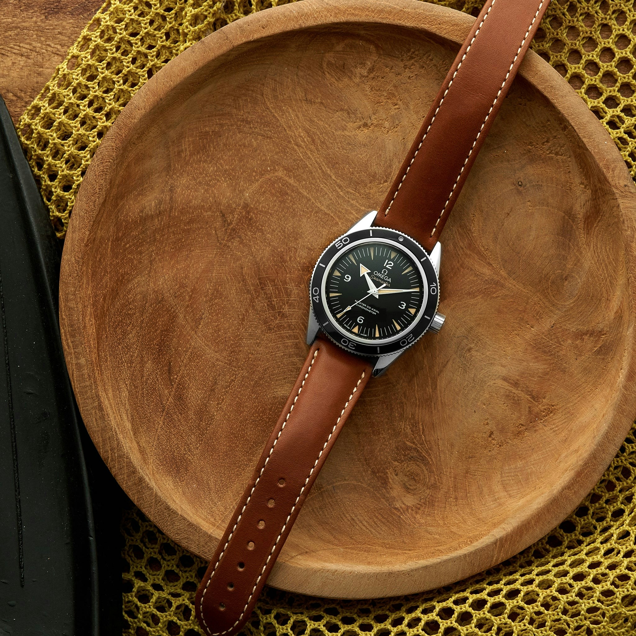 Omega Seamaster 300 Master Co Axial 41mm Black Dial On Leather Strap Hodinkee Shop