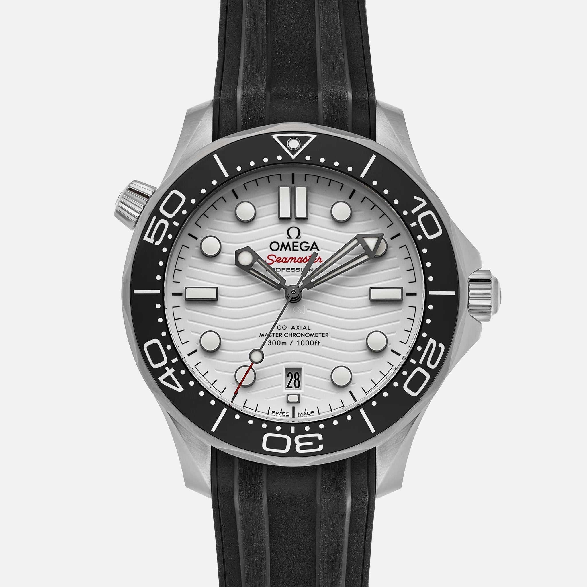 omega seamaster 300 black and white