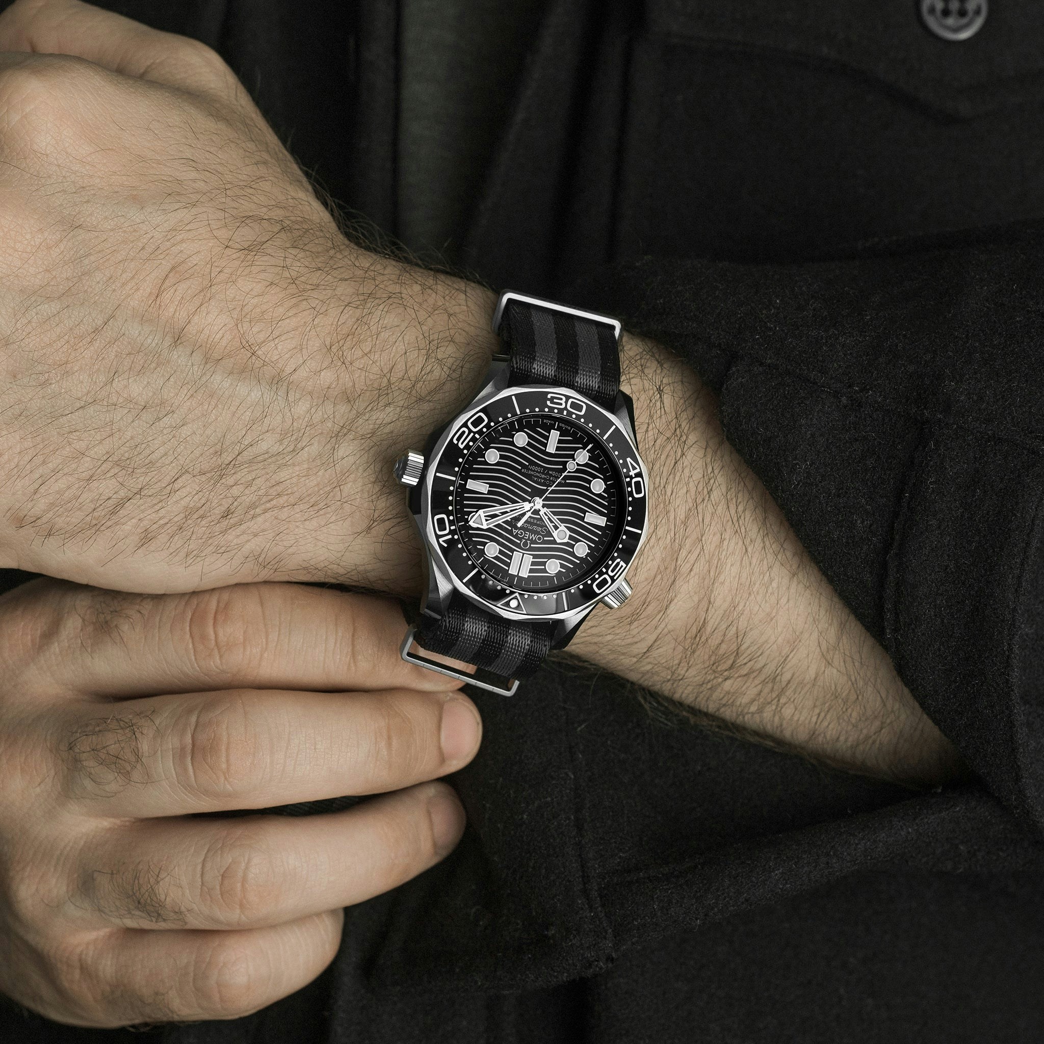 Omega Seamaster Diver 300m Co Axial Master Chronometer 43 5mm Black Ceramic On Nato Strap Hodinkee Shop