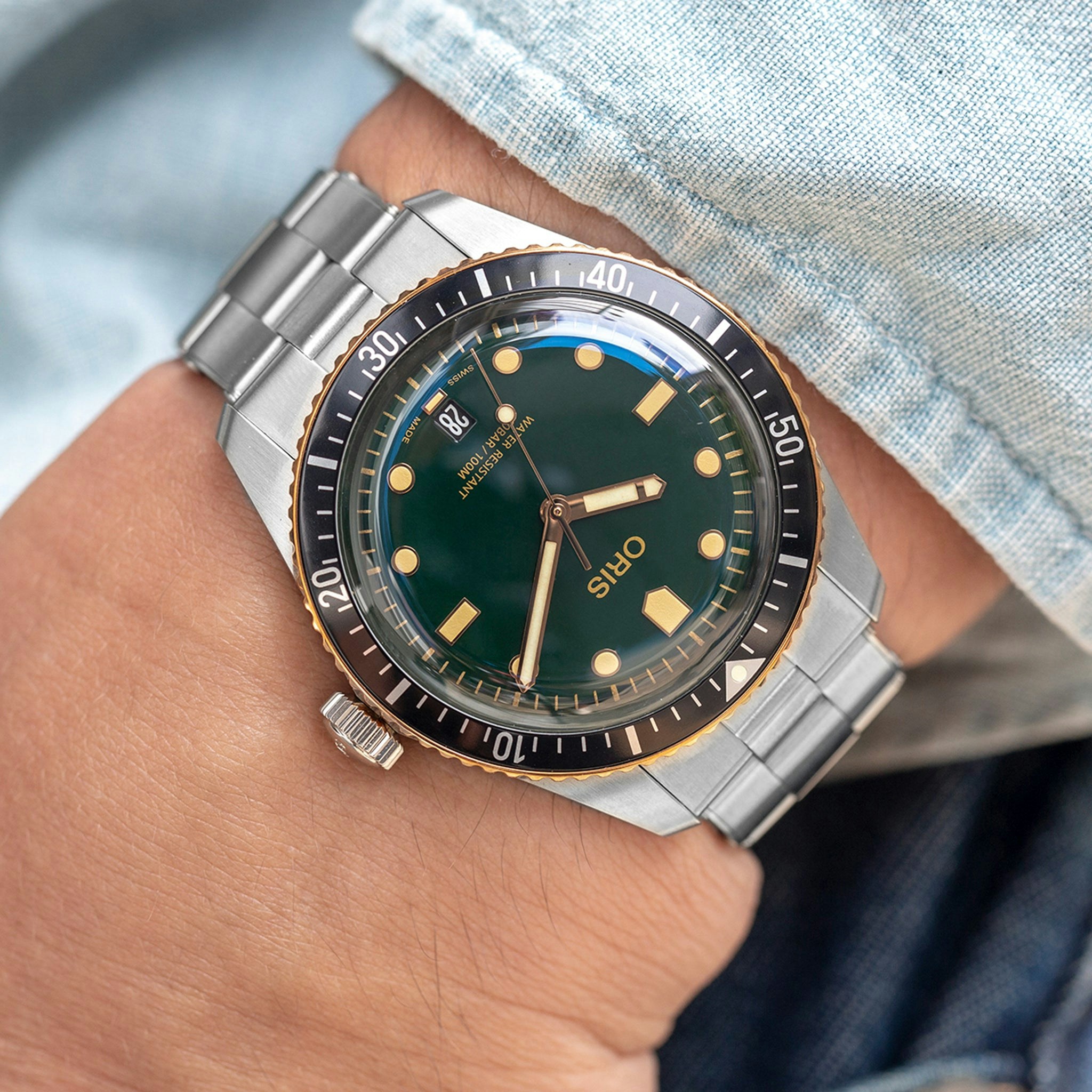 Oris Divers Sixty Five 40mm Green Dial Watch Hodinkee Shop