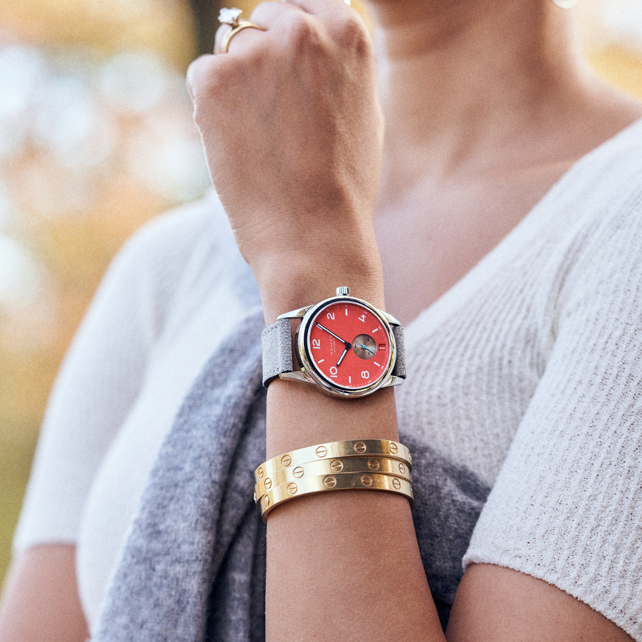 NOMOS Glashütte Club Date 38 Limited Edition For Hodinkee 'Terracotta'