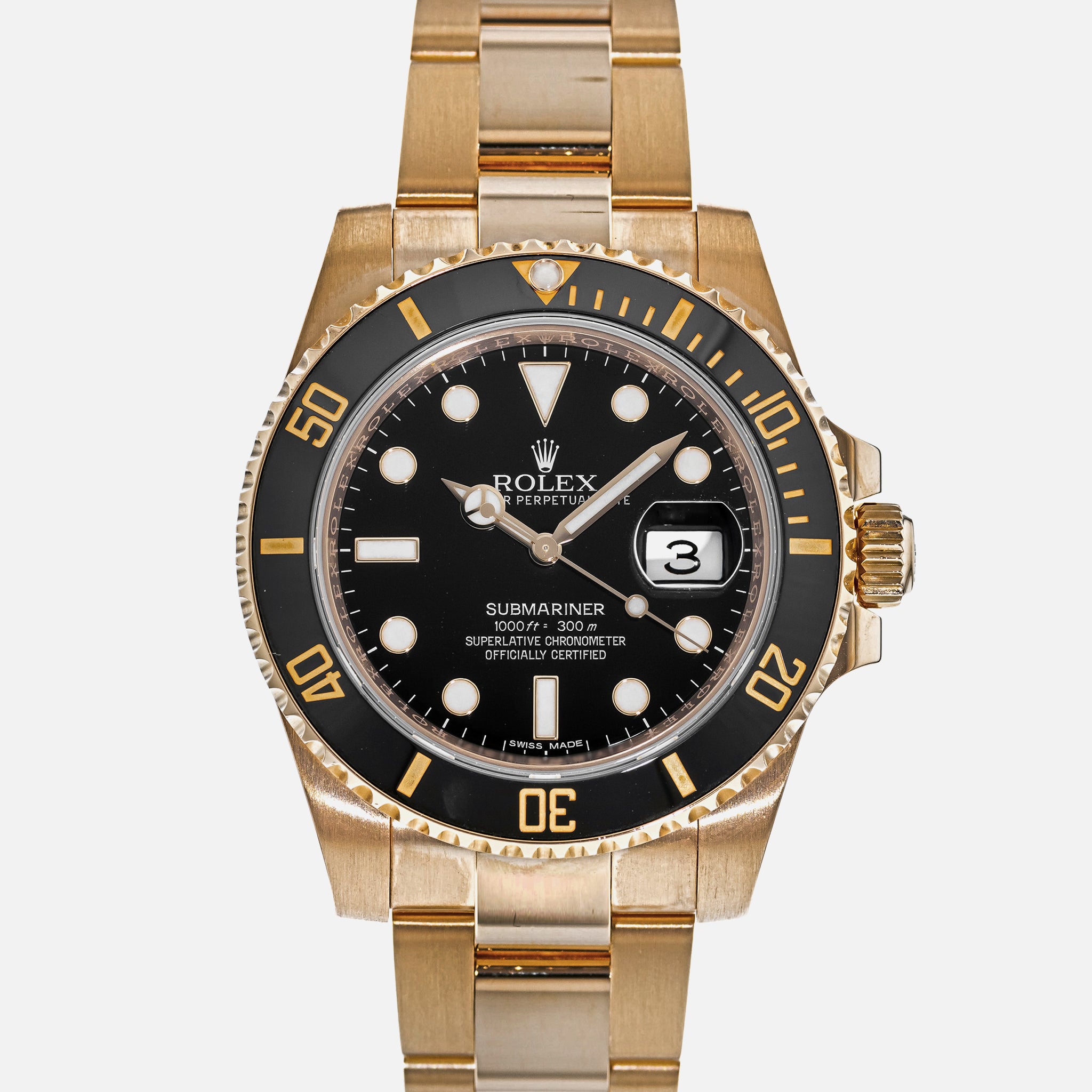 Rolex Submariner Date Ref. 116618LN In 18k Yellow Gold