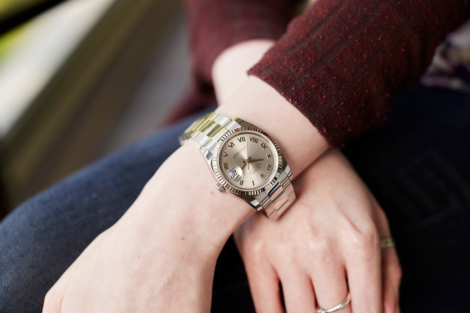 〇純正 ROLEX 2駒 69173 DATEJUST YG×SS FZ8608 Rolex Ladies Two-Tone DateJust 69173 White Computer Dial