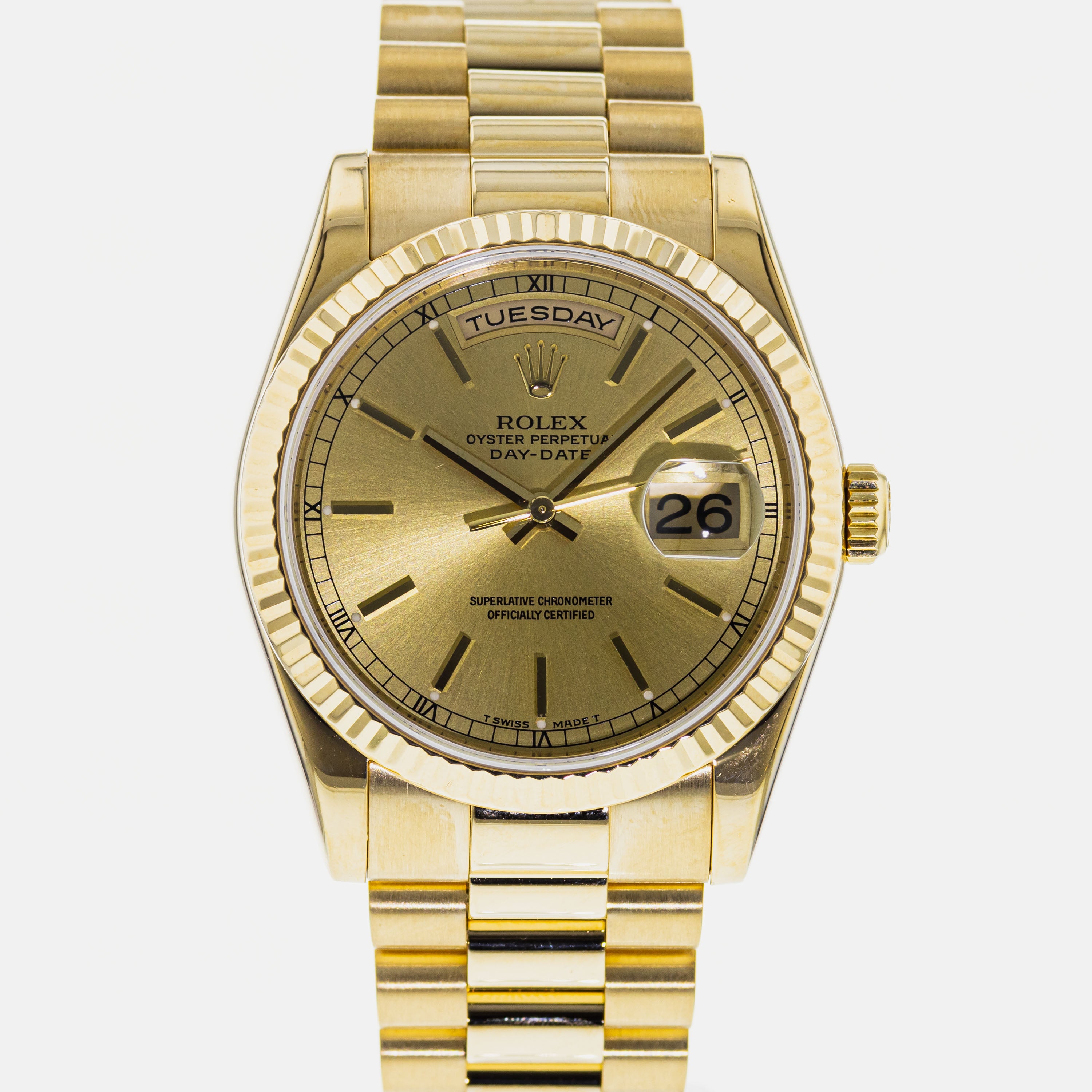 Rolex President Datejust Yellow Gold Diamond Ladies Watches Size Comparison  | SwissWatchExpo - YouTube