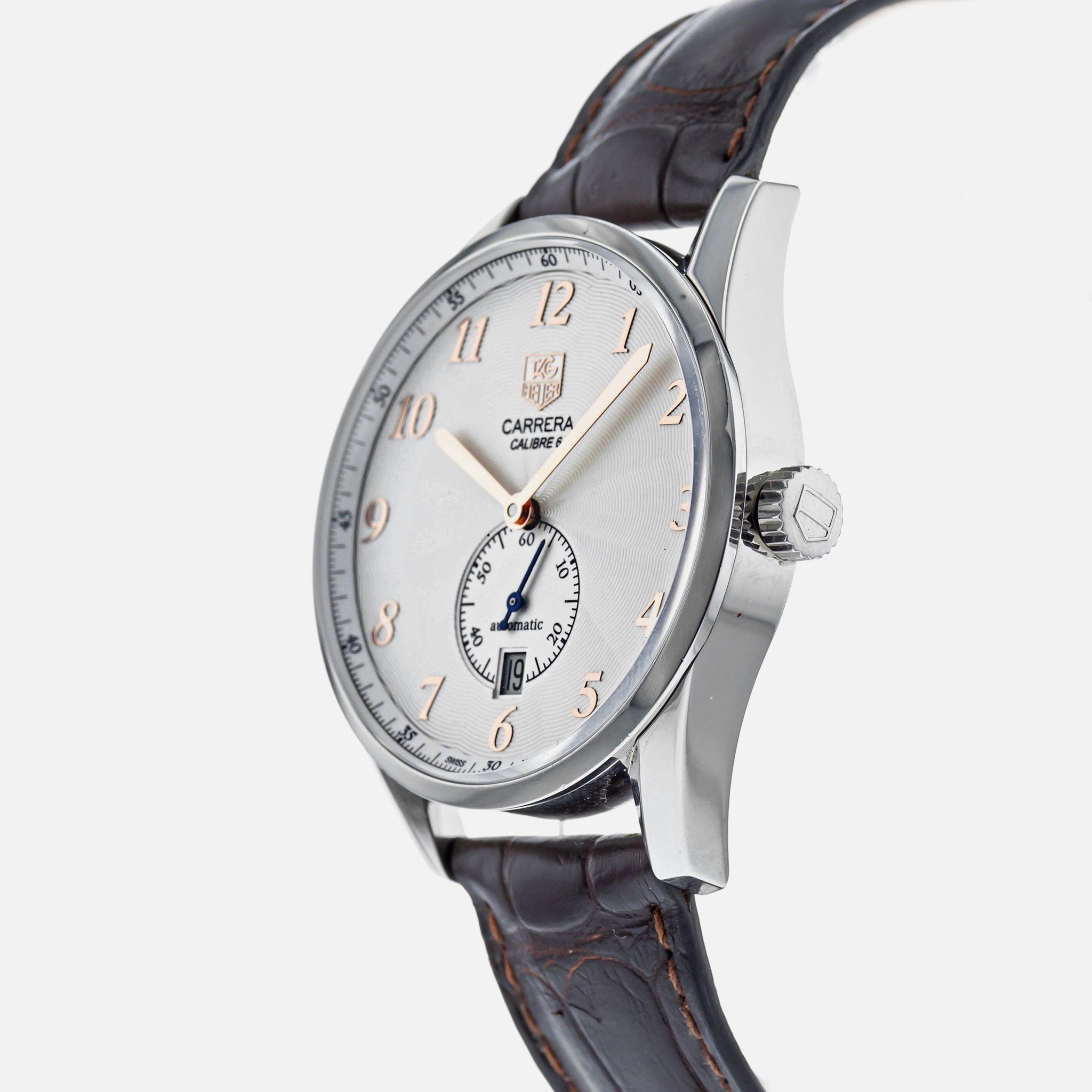 【誠実】 TAG Heuer Dial Silver With 6 Calibre Heritage Carrera 時計