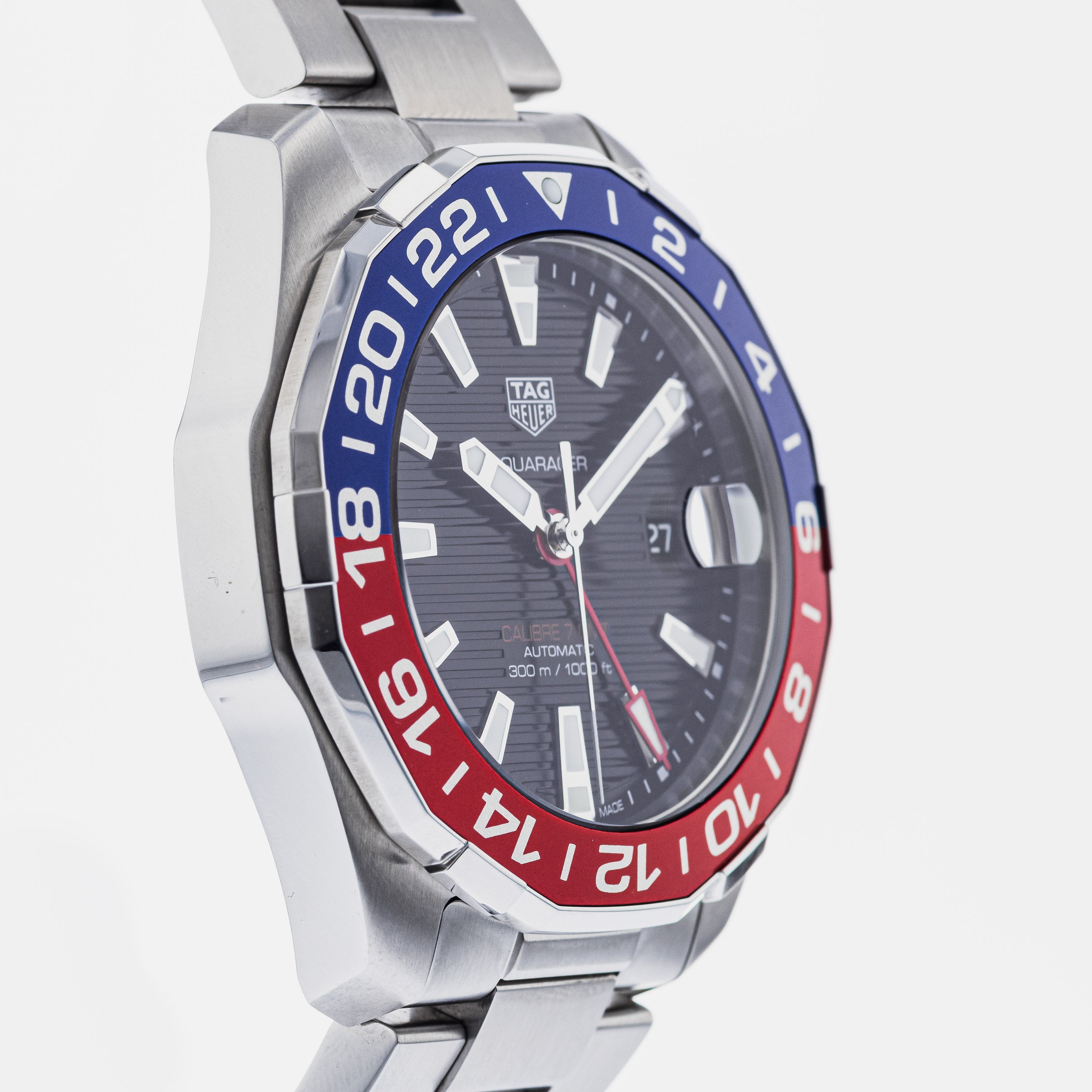 TAG Heuer Aquaracer 300M Calibre 7 Twin Time Pepsi WAY201F