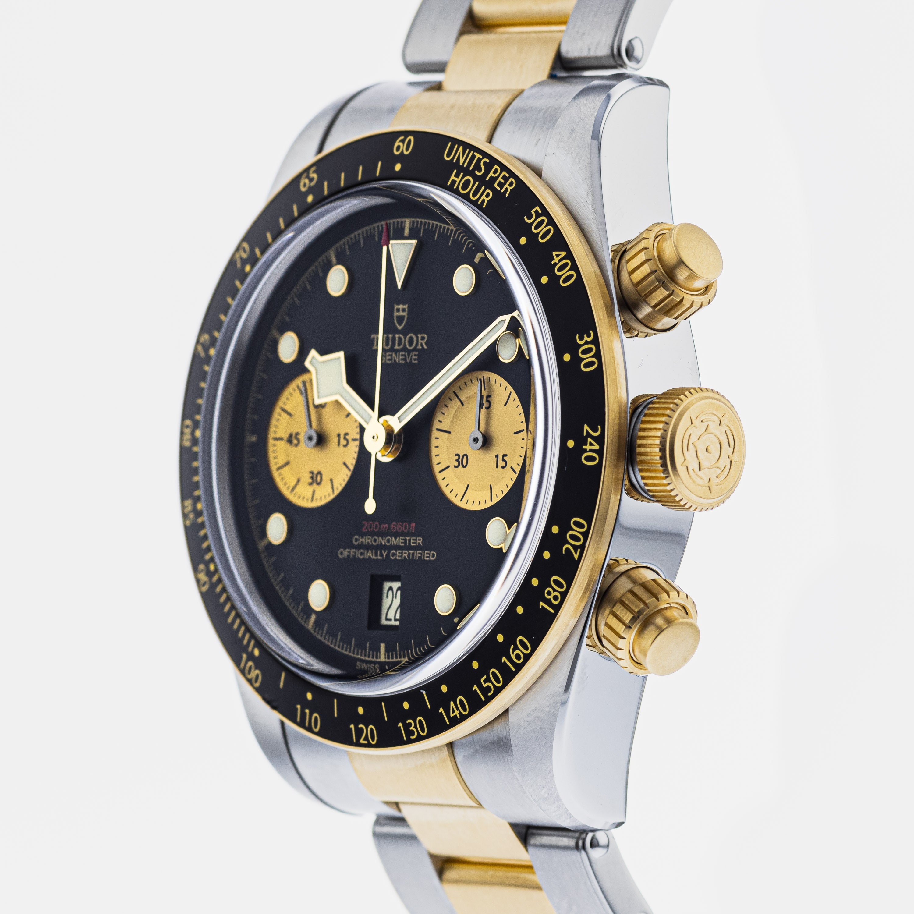 Tudor Heritage Black Bay Chronograph Steel Gold 79363