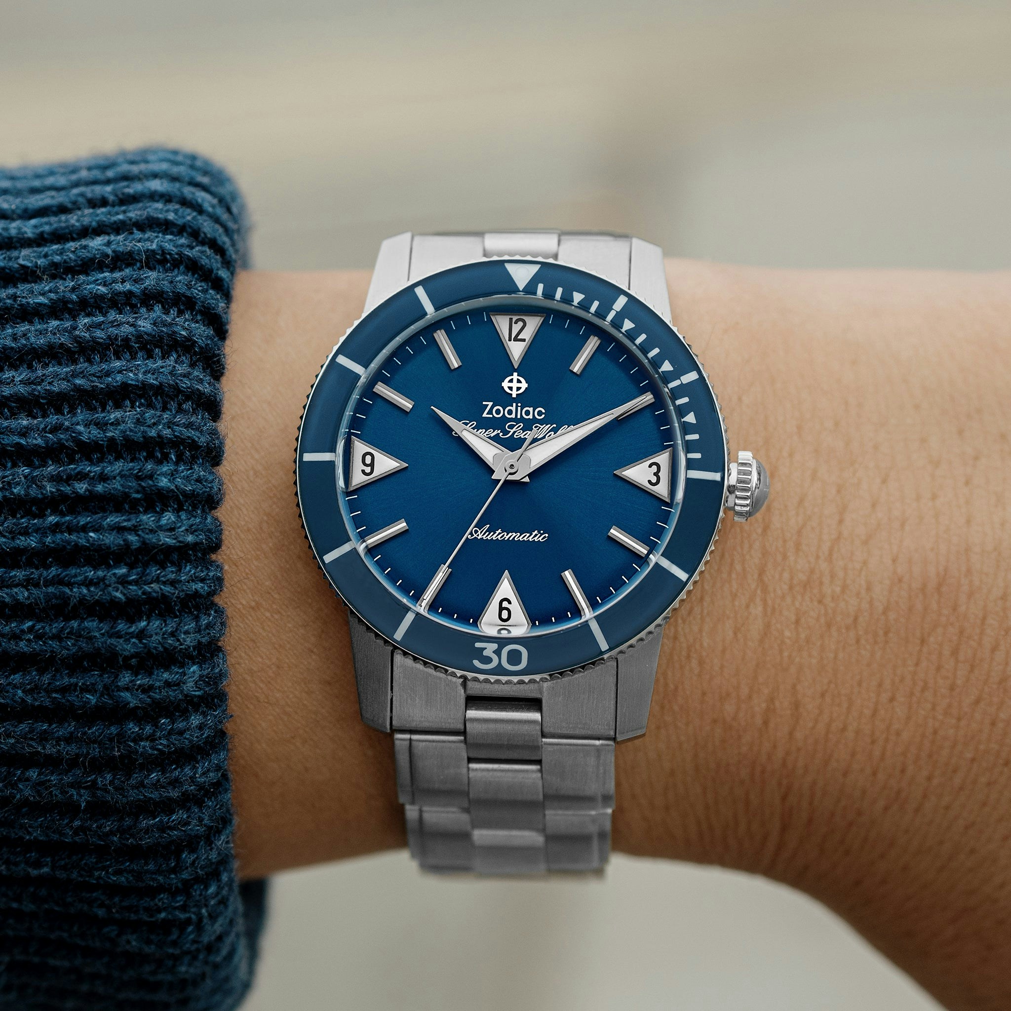 Zodiac Super Sea Wolf Skin 53 Blue Zo9211 Hodinkee Shop
